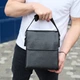 Сумка мессенджер кожаная барсетка для мужчин черная Tiding Bag 35775 - изображение 8