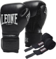 Боксерские перчатки Leone GN111 The Greatest 10 унций Black (бинты 4 м в комплекте) (GN111_Black_10oz) - изображение 1