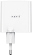 Ładowarka sieciowa Havit UC45 GaN 45W USB-C+USB-C White (6939119081157) - obraz 2