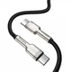 Кабель Baseus Cafule Metal Type-C to Type-C 100W 2 м Black (CATJK-D01) - изображение 2