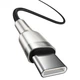 Кабель Baseus Cafule Metal Type-C to Type-C 100W 2 м Black (CATJK-D01) - изображение 4