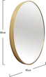 Lustro wiszące Homla ELORA 90 cm Gold (5904183872018) - obraz 4