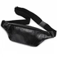 Мужская кожаная сумка бананка на пояс Watford черная - изображение 6