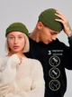 Шапка бини короткая для мальчика и девочки весна тонкая осень демисезонная Хаки - изображение 2