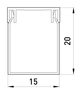 Короб перфорированный 15x20мм 2 пог.м ПВХ серый [s13033002] E.NEXT e.trunking.perf.stand.15.20 - изображение 2