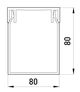 Короб перфорированный 80x80мм длина 99см ПВХ серый [s13033016] E.NEXT e.trunking.perf.stand.80.80 - изображение 2