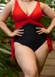 Swimdress Слитный купальник - платье Красный ODS 7XL 9017-9 - изображение 4