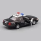 Дитяча металева поліцейська машинка Ford Crown Victoria іграшкова колекційна масштабна залізна авто модель іграшка поліція для дітей Форд Краун Вікторія відкриваються двері чорний 12.5 см (KT5327W) - зображення 2