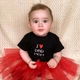 Детский боди с надписью I love mom and dad 68 см черный BD59-LoveMD-Black-22 Ladan - изображение 2