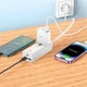 Мережевий фільтр Hoco AC9A 2500 Вт 2 USB 1 розетка 1 Type-C заряджання 30 Вт 1.5 м білий - зображення 3