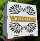 Коробка для Денег на Свадьбу + слово WEDDING, Свадебная Деревянная Копилка Веддинг, Сундук для Сбора Конвертов - изображение 1