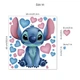 Наклейка на стену для детской - Стич Stitch с сердечками | Наклейки в детскую комнату | ЛИПКО размер M ( 55x60 см ) - изображение 3