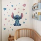 Наклейка на стену для детской - Стич Stitch с сердечками | Наклейки в детскую комнату | ЛИПКО размер S ( 29x32 см ) - изображение 2