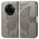 Чохол-книжка з малюнком UniCase Butterfly Pattern для Realme 14 Pro Plus - Grey - зображення 2