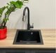 Кухонная мойка гранит GRANADO Cadiz Black Shine GR2301 + сифон одинарный для кухонной мойки Nova - изображение 2