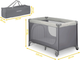 Дорожнє ліжечко RICOKIDS 125 x 65 x 78 см RK-240 Light Grey (724000) (5903890605155) - зображення 5