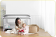 Дорожнє ліжечко RICOKIDS 125 x 65 x 78 см RK-240 Grey-Lavender (724011) (5903890605186) - зображення 8