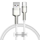 Дата кабель Baseus Cafule Metal USB to Type-C 66W (2m) (CAKF0002) White - изображение 1