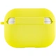 Силіконовий футляр з мікрофіброю для навушників Airpods Pro Жовтий / Bright Yellow - зображення 3
