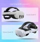 Ремінець з регульованим кріпленням для голови Head Strap DOBE для VR окулярів віртуальної реальності Meta Oculus Quest 3 / 3S | Skin Friendly матеріали: м'яка накладка на голову із задньою частиною - зображення 3