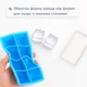 Силиконовая форма для льда КУБ XL с крышкой Olin & Olin 8 кубиков по 5 х 5 см Голубой (0522-XL-8-SkyBlue) - изображение 5