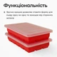 Силіконова форма для льоду Ice Cubes з кришкою Olin & Olin 15 кубиків по 33 х 33 мм Червоний (8821-M-15-Red) - зображення 6