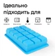 Силиконовая форма для льда ICE BAR с крышкой Olin & Olin 15 кубиков по 33 х 33 мм Голубой (0981-M-15-SkyBlue) - изображение 3