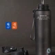 Спортивная бутылка для воды большая 1050 мл (1л) с откидной крышкой CASNO черная (LB-127835) - изображение 14