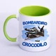 Чашка с печатью "BOMBARDIRO CROCODILO" (цвет салатовый) (27168) - изображение 1