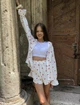 Костюм для девочки детский комплект подростковый летний из хлопка (рубашка, шорты и топ) IRmAS 1272 размер рост 140 сердца - изображение 2