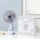 Портативный вентилятор FanFan FAN-010 5 Вт на съемной прищепке с поворотной головой Компактный бытовой тихий вентилятор для дома дачи офиса аккумулятор USB зарядка защитная решетка 3 скорости 3 лопасти Бело-серый - изображение 10