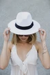 Жіночий Капелюх Without Fedora З Стрічкою White - изображение 3