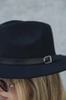 Жіночий Капелюх Without Fedora З Ремінцем Black - изображение 4