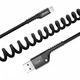 Спіральний кабель для iPhone USB на Lightning BASEUS Fish eye Spring (3A, 1M). Black - зображення 3