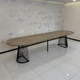 Большой обеденный стол MebliRoMax Torin 1300(3300)x750x900 Дуб Эндгрейн /Черный - изображение 1