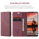 Чехол-книжка CaseMe из нубука для Samsung A33 Бордовый - изображение 3