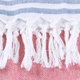 Полотенце пештемаль Lovely Svi хлопковое, пляжное, хамам, spa - XХL 100x180 см Red/Blue Stripes - изображение 4