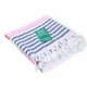 Полотенце пештемаль Lovely Svi хлопковое, пляжное, хамам, spa - XХL 100x180 см Pink/Blue Stripes - изображение 1