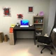 Компьютерный стол с полками из ДСП Morelli ST-0025 Ш 145/В 119/Г 51см антрацит/дуб сонома - изображение 2