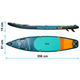 Надувна SUP дошка Neo Sport Reefbreak 350 x 81 x 15 см з веслом, насосом і сумкою для зберігання 170301 (5903890626952) - зображення 6