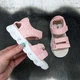 Босоножки детские для девочки Башили розовые текстильные с подсветкой 30р (19,7 см) 5845 - изображение 6