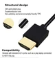 Кабель HDMI Slim, 2K 144Hz (4K 60Hz) Тонкий (3.2mm), 3m (300cm) Black - изображение 2