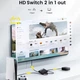 HDMI розгалужувач двонаправлений Bi-Direction Switch на 2 порти 4К 60Hz Plastic, Black, перемикач + комутатор 2x1, 1x2 для PC, XBox, PS4, PS5, відеоплеєрів - зображення 6