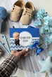 Іменний конверт для першого локону Бебі Бос синій HeyBaby - изображение 3