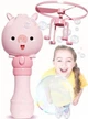 Генератор мыльных пузырей Bubble Toy баббл той пузырчатая машина с летающим пропеллером Розовый - изображение 3