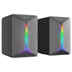 Комп'ютерні колонки Meetion SP2011 AUX, USB, RGB, чорні - зображення 1