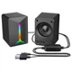 Комп'ютерні колонки Meetion SP2011 AUX, USB, RGB, чорні - зображення 4