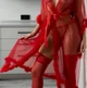 Женские чулки красные, с самоподдерживающим кружевом SM3042bb Simply sexy one size - изображение 3