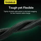 Сітковий кабель Baseus High Speed ​​CAT8 40Gigabit Ethernet Cable (Braided Cable) 3m Cluster Black [ID: 2595594225] - зображення 6