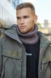 Шарф-хомут Braxton «Джонни», темный кофе Осенне-весенний унисекс (4927-77) - изображение 1